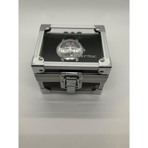 Centric Honeymooners Wrist Watch Stainless Steel Case Black Watch Band with Box - Picture 10 of 14